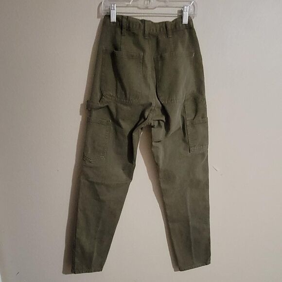John Galt Brandy Melville Olive Green Utility Carpenter Pants Women’s Small - Picture 2 of 7